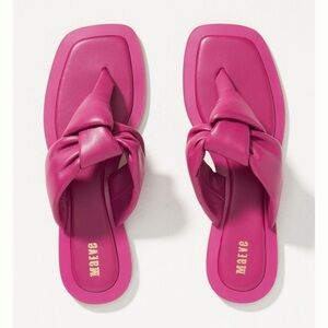 Anthropologie Maeve Pink Puffy Knotted Sandal